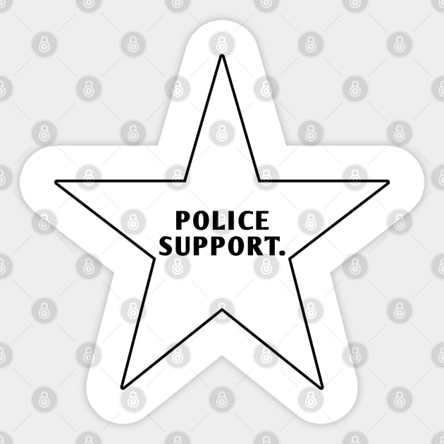 Police Support With Star Sticker by BlackMeme94